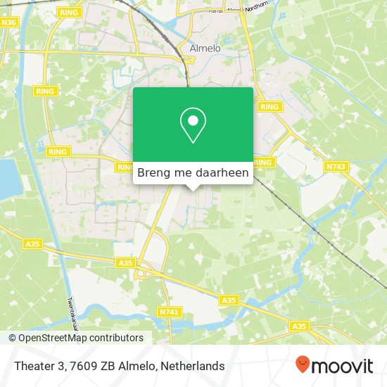 Theater 3, 7609 ZB Almelo kaart