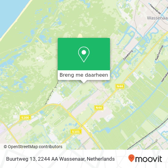 Buurtweg 13, 2244 AA Wassenaar kaart