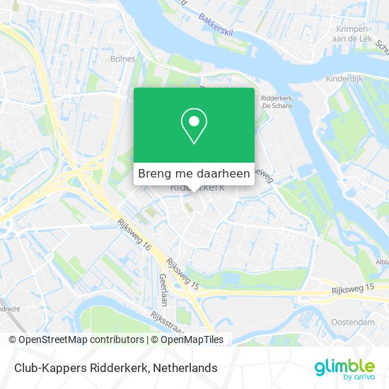 Club-Kappers Ridderkerk kaart