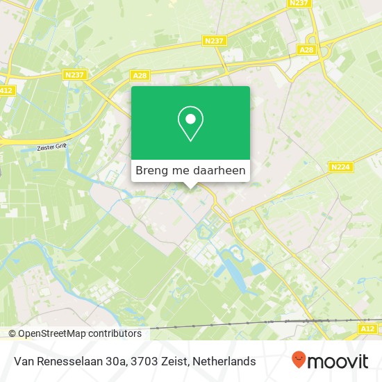 Van Renesselaan 30a, 3703 Zeist kaart