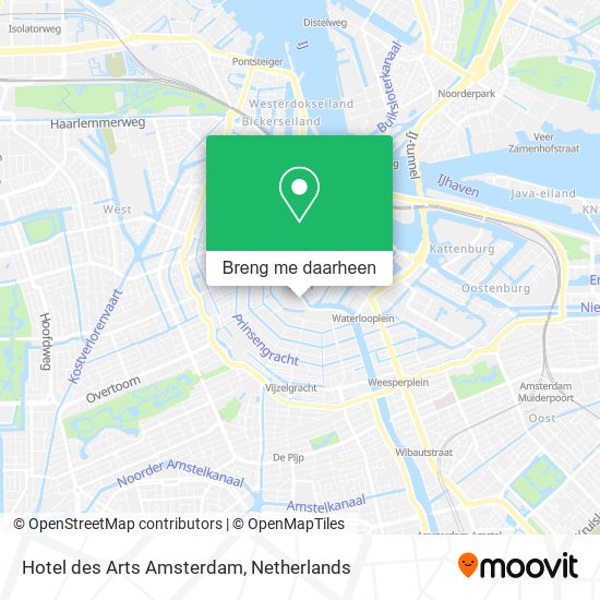 Hotel des Arts Amsterdam kaart