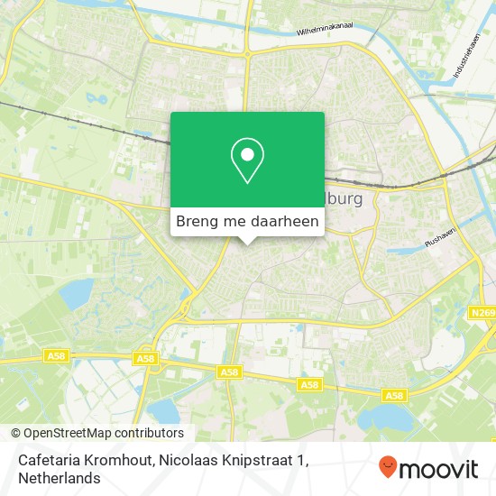 Cafetaria Kromhout, Nicolaas Knipstraat 1 kaart