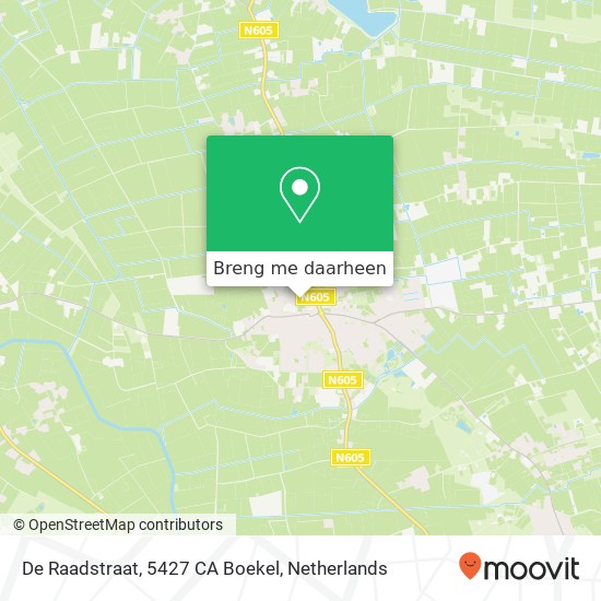 De Raadstraat, 5427 CA Boekel kaart