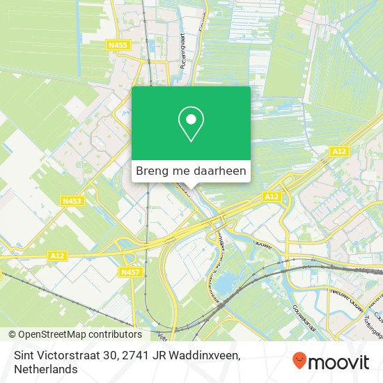Sint Victorstraat 30, 2741 JR Waddinxveen kaart