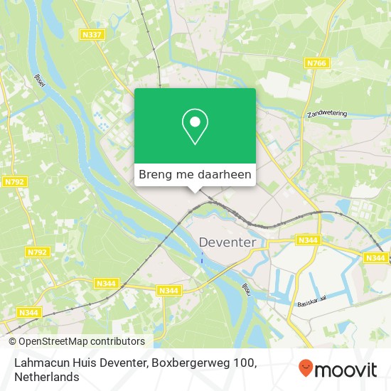 Lahmacun Huis Deventer, Boxbergerweg 100 kaart