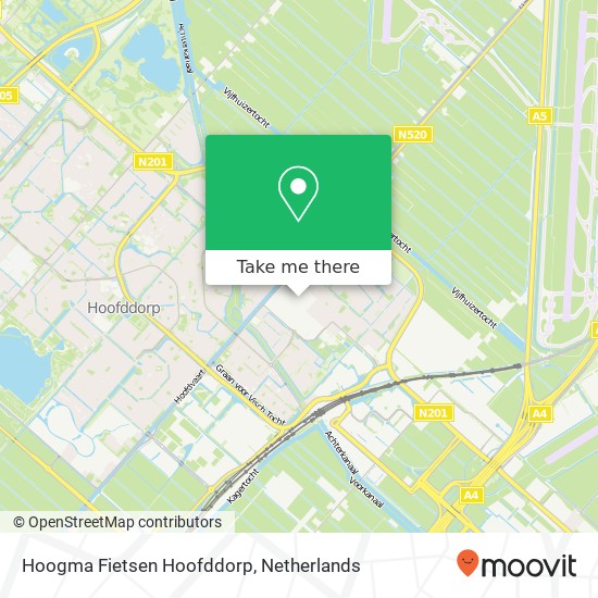 Hoogma Fietsen Hoofddorp, Tussenweg 47 kaart