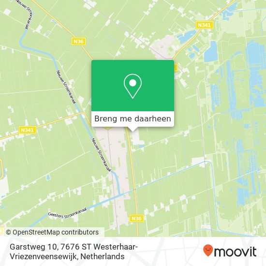 Garstweg 10, 7676 ST Westerhaar-Vriezenveensewijk kaart