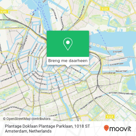 Plantage Doklaan Plantage Parklaan, 1018 ST Amsterdam kaart
