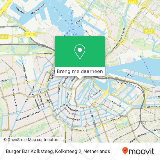 Burger Bar Kolksteeg, Kolksteeg 2 kaart