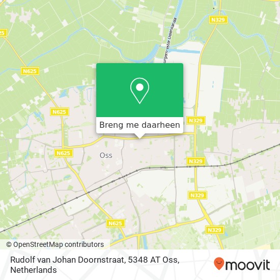 Rudolf van Johan Doornstraat, 5348 AT Oss kaart