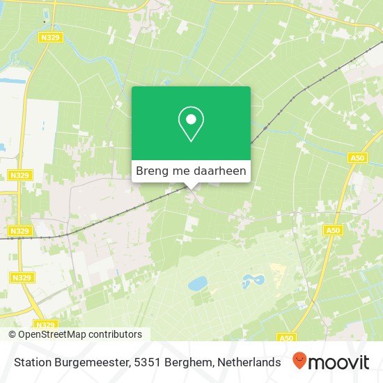Station Burgemeester, 5351 Berghem kaart