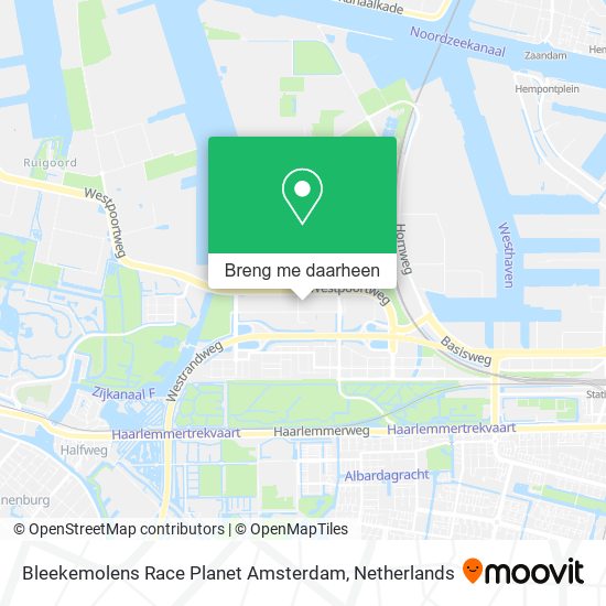 Bleekemolens Race Planet Amsterdam kaart