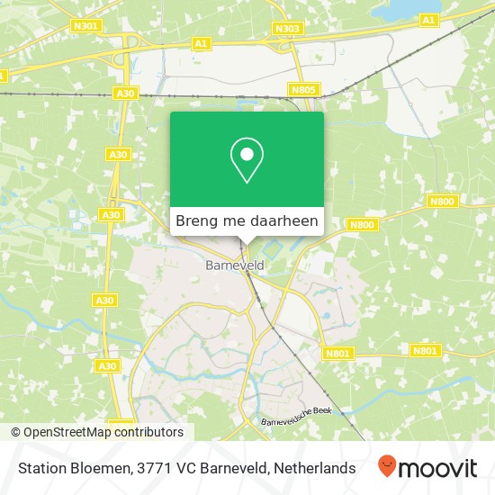 Station Bloemen, 3771 VC Barneveld kaart