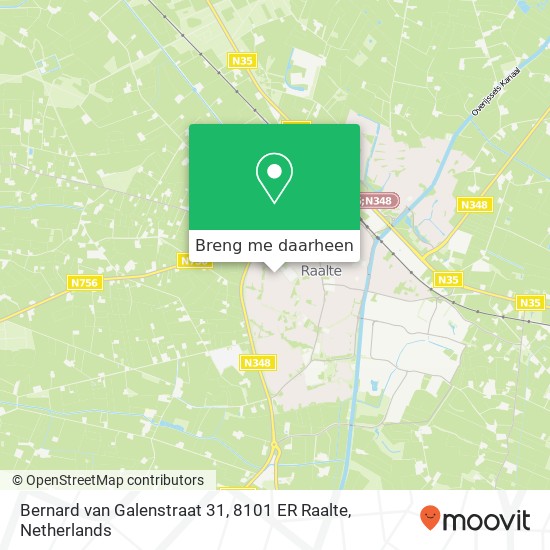 Bernard van Galenstraat 31, 8101 ER Raalte kaart