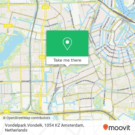 Vondelpark Vondelk, 1054 KZ Amsterdam kaart