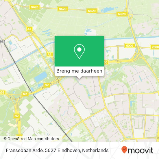 Fransebaan Ardè, 5627 Eindhoven kaart