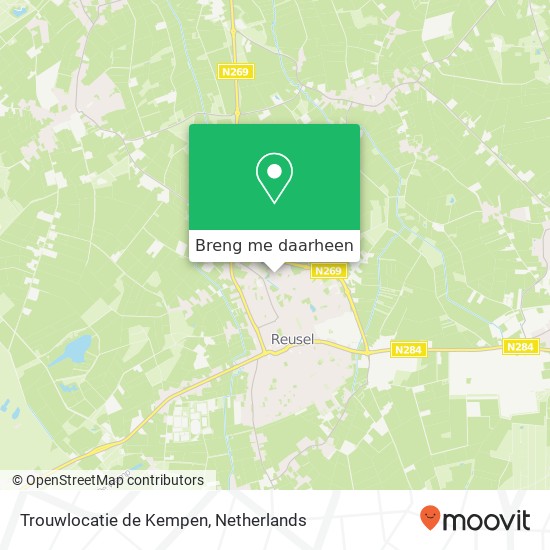 Trouwlocatie de Kempen kaart