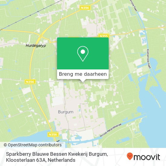 Sparkberry Blauwe Bessen Kwekerij Burgum, Kloosterlaan 63A kaart