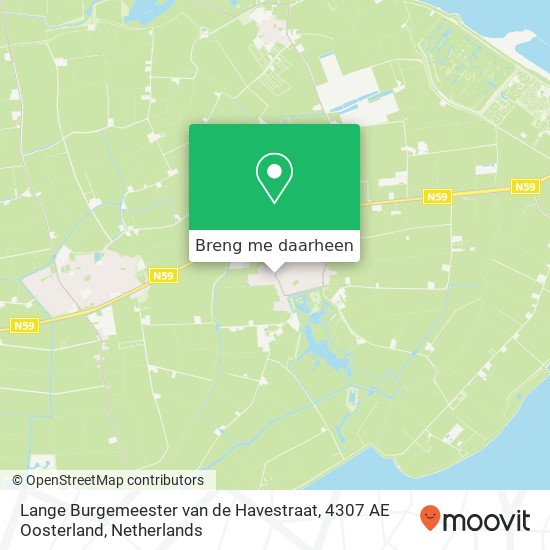 Lange Burgemeester van de Havestraat, 4307 AE Oosterland kaart