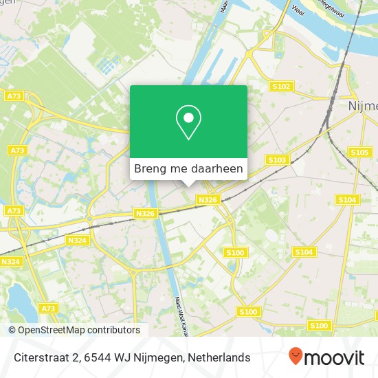 Citerstraat 2, 6544 WJ Nijmegen kaart
