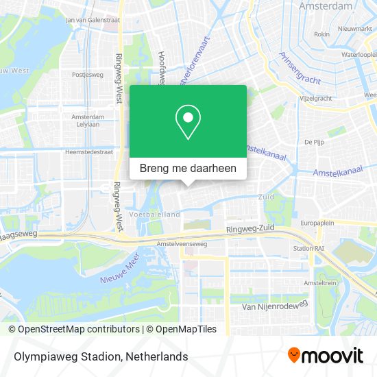 Olympiaweg Stadion kaart