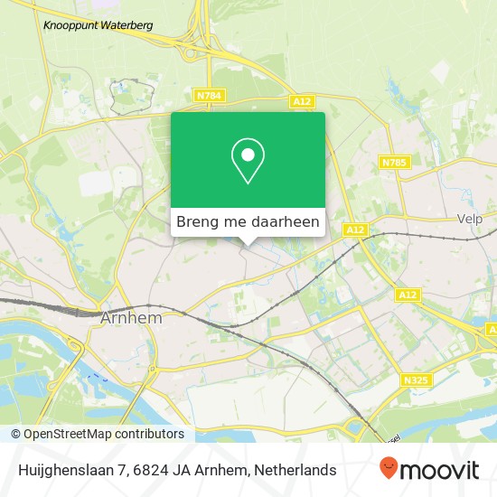 Huijghenslaan 7, 6824 JA Arnhem kaart