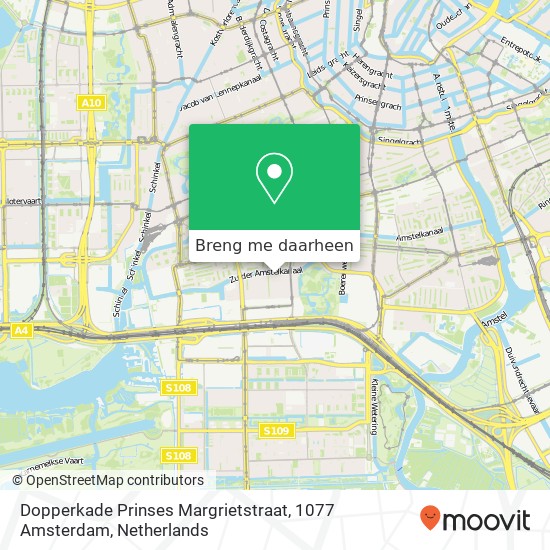 Dopperkade Prinses Margrietstraat, 1077 Amsterdam kaart