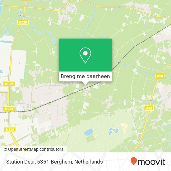 Station Deur, 5351 Berghem kaart