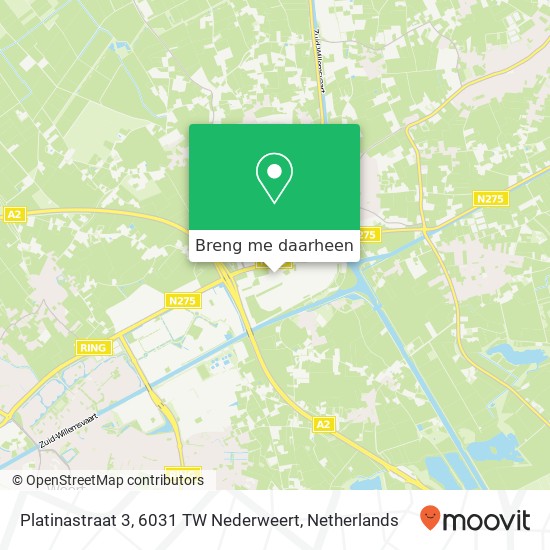 Platinastraat 3, 6031 TW Nederweert kaart