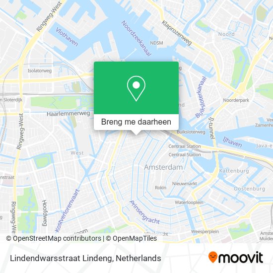 Lindendwarsstraat Lindeng kaart