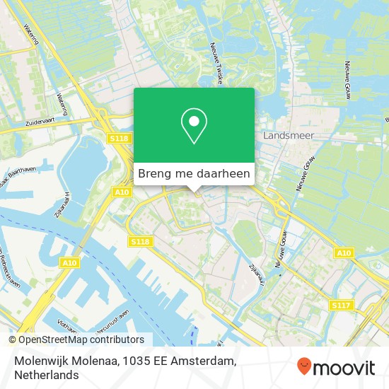 Molenwijk Molenaa, 1035 EE Amsterdam kaart