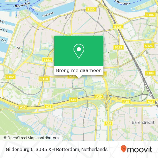 Gildenburg 6, 3085 XH Rotterdam kaart