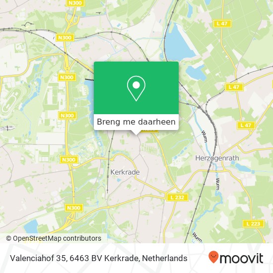 Valenciahof 35, 6463 BV Kerkrade kaart