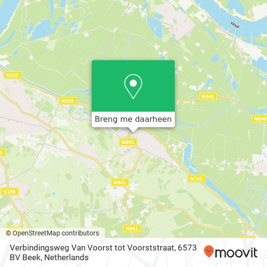Verbindingsweg Van Voorst tot Voorststraat, 6573 BV Beek kaart