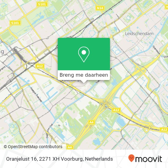 Oranjelust 16, 2271 XH Voorburg kaart