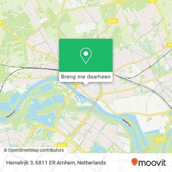Hemelrijk 3, 6811 ER Arnhem kaart
