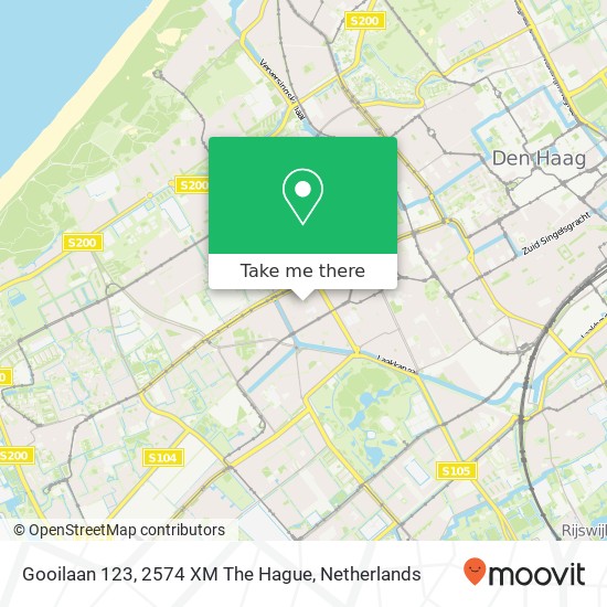 Gooilaan 123, 2574 XM The Hague kaart