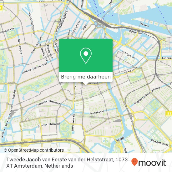 Tweede Jacob van Eerste van der Helststraat, 1073 XT Amsterdam kaart