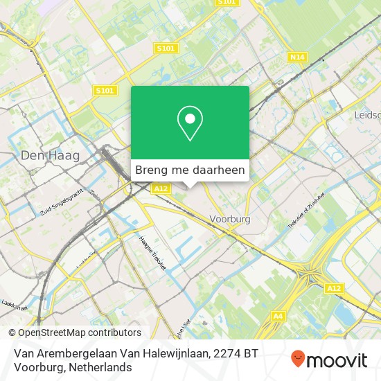 Van Arembergelaan Van Halewijnlaan, 2274 BT Voorburg kaart