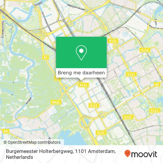 Burgemeester Holterbergweg, 1101 Amsterdam kaart