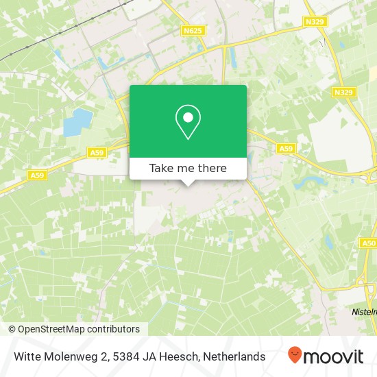 Witte Molenweg 2, 5384 JA Heesch kaart