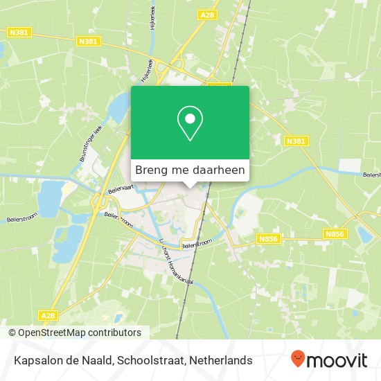 Kapsalon de Naald, Schoolstraat kaart