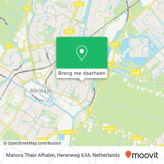 Manora Thais Afhalen, Herenweg 63A kaart