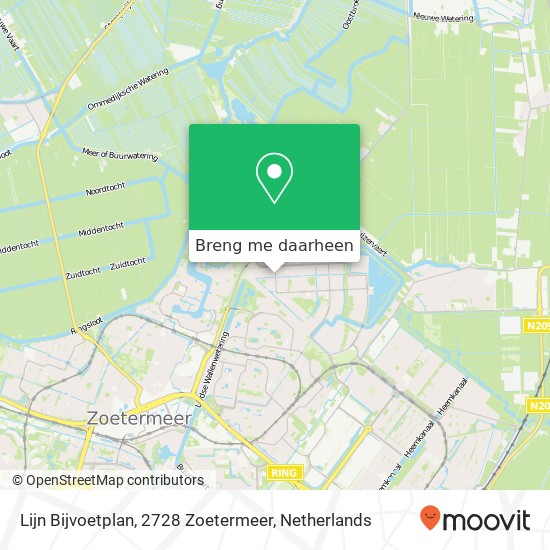 Lijn Bijvoetplan, 2728 Zoetermeer kaart