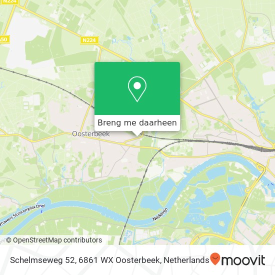 Schelmseweg 52, 6861 WX Oosterbeek kaart