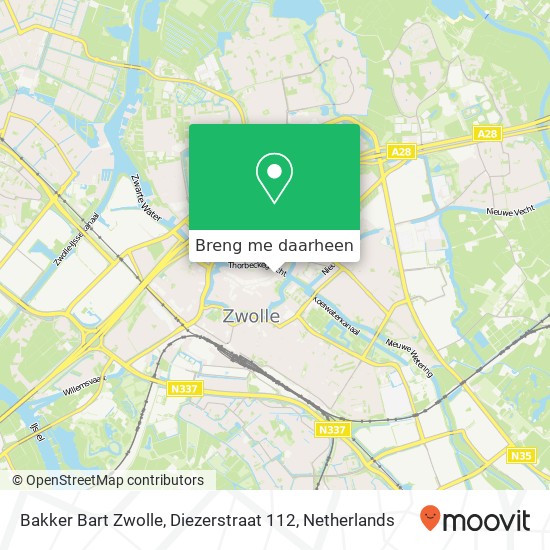 Bakker Bart Zwolle, Diezerstraat 112 kaart