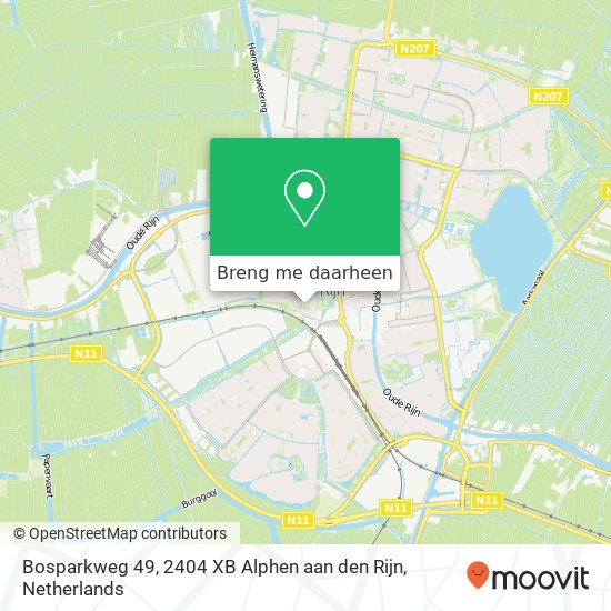 Bosparkweg 49, 2404 XB Alphen aan den Rijn kaart