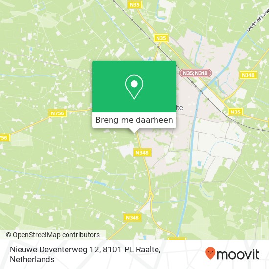 Nieuwe Deventerweg 12, 8101 PL Raalte kaart