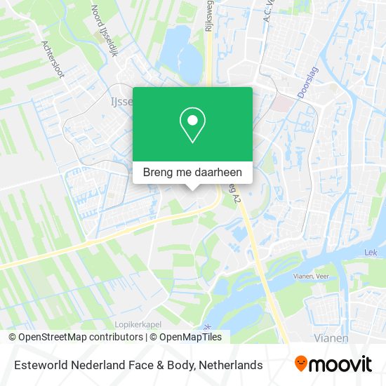 Esteworld Nederland Face & Body kaart