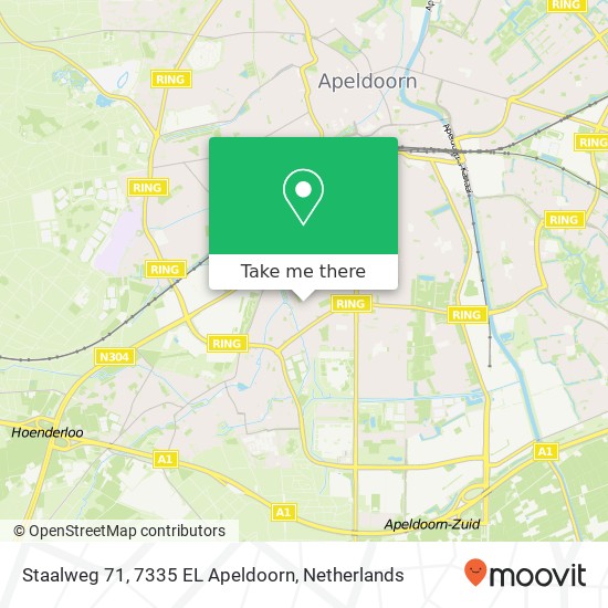 Staalweg 71, 7335 EL Apeldoorn kaart